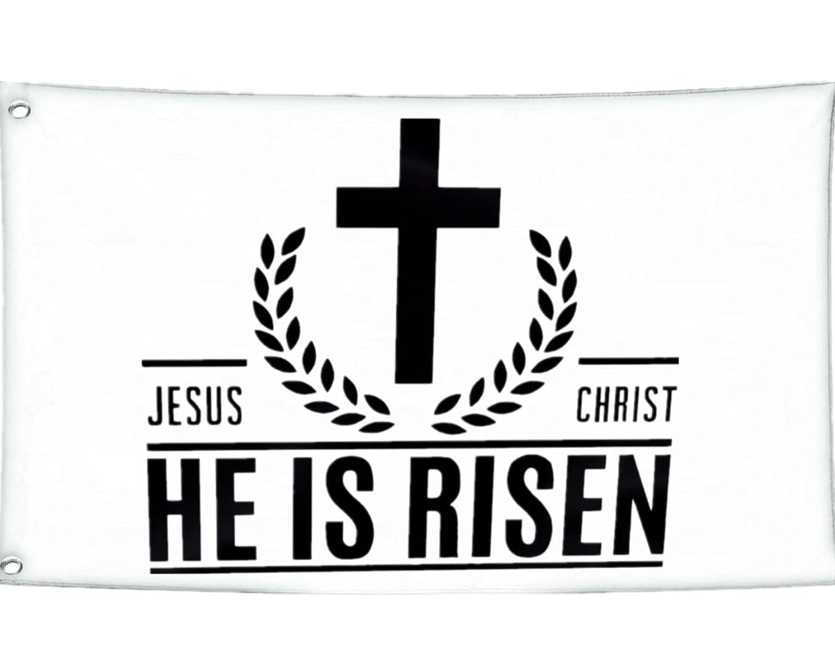 Drapeau “Jesus Christ - He is Risen”